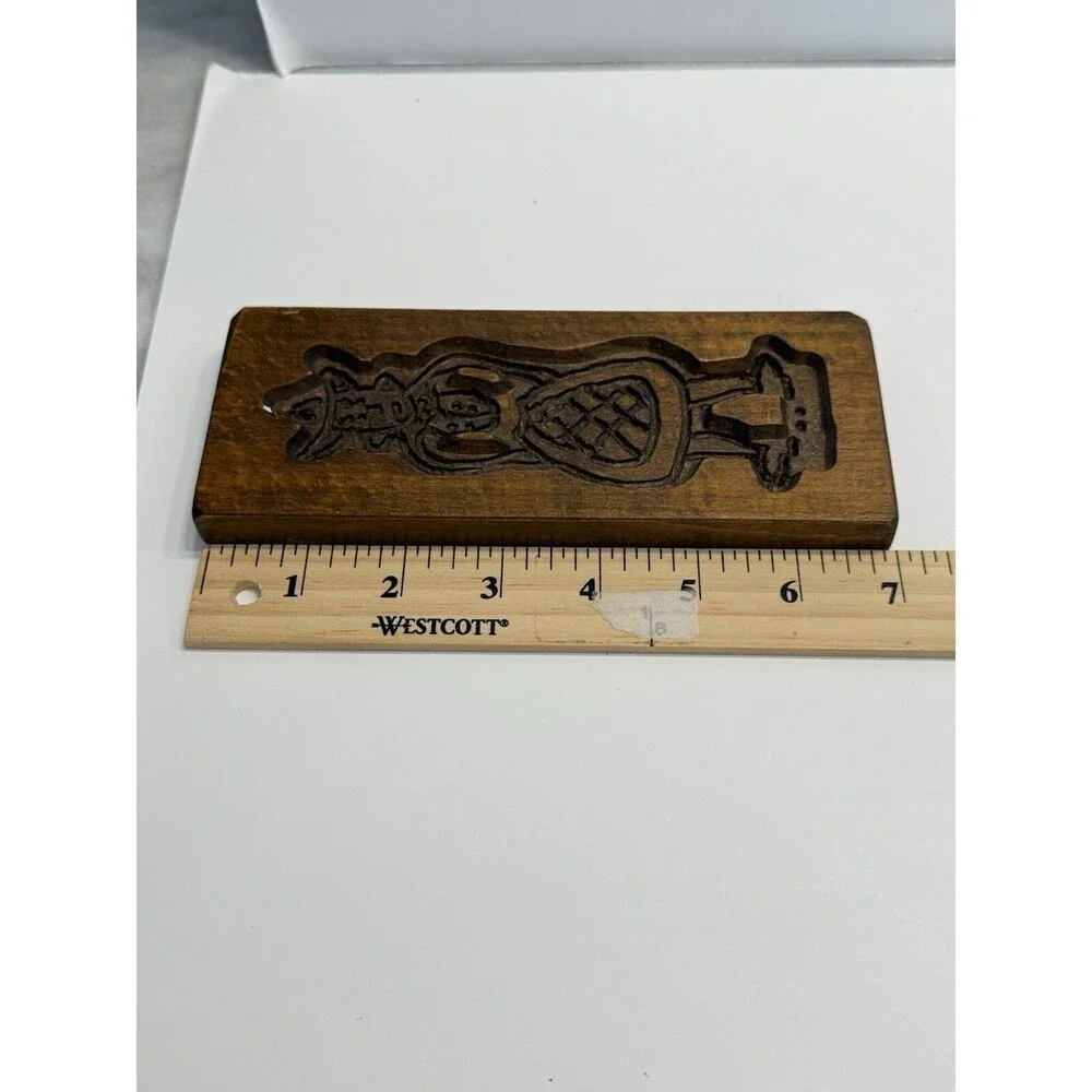 Antique German Dutch Carved Wood Springerle Cookie Mold Vintage Kitchen 3